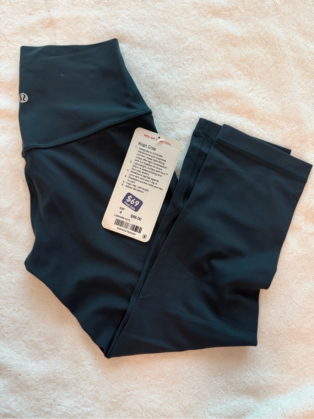 lululemon athletica dark blue align crop